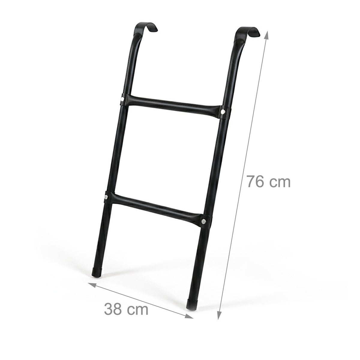 Trampoline Ladder, Black Steel, Hook-On Design