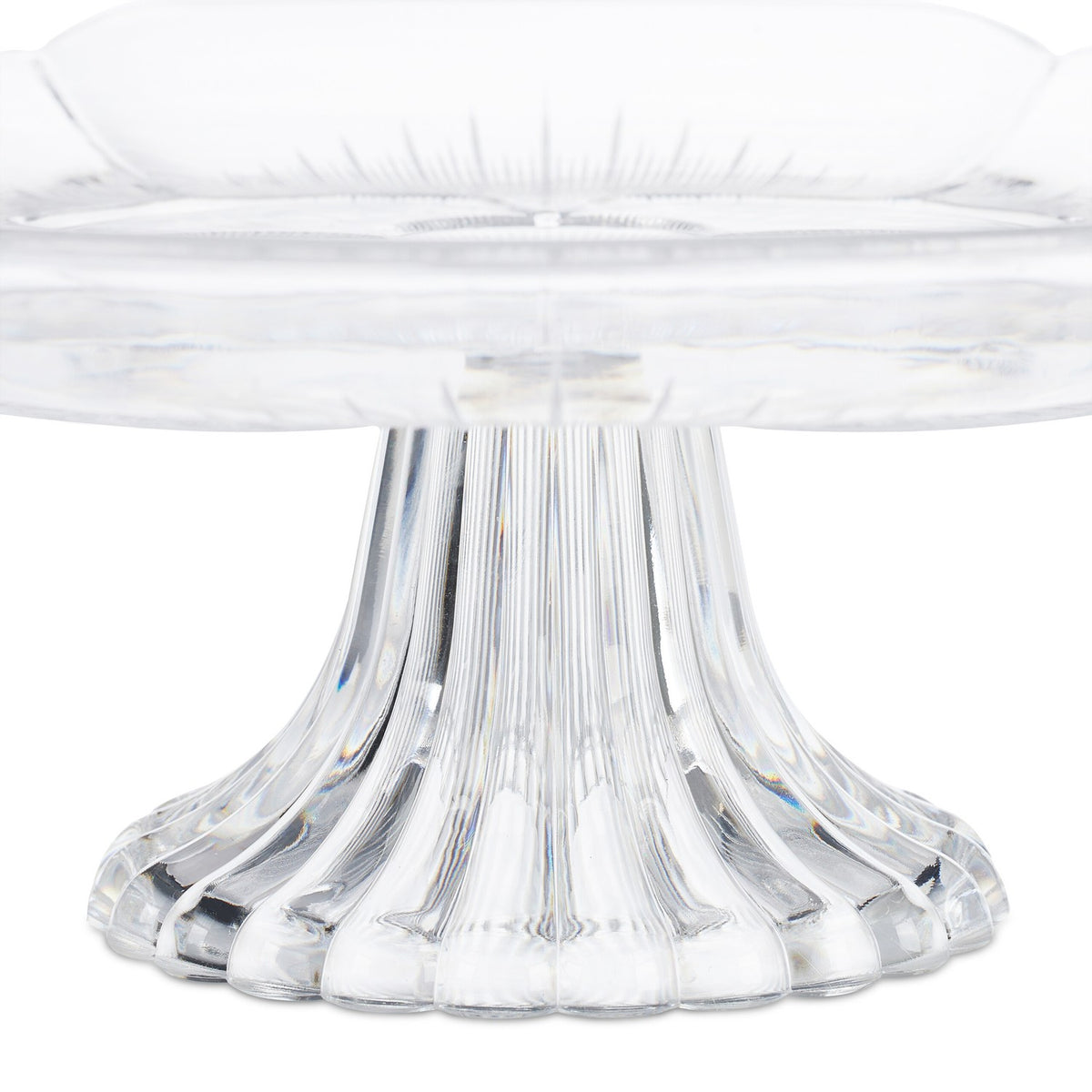 Transparent Cake Stand with Floral Design