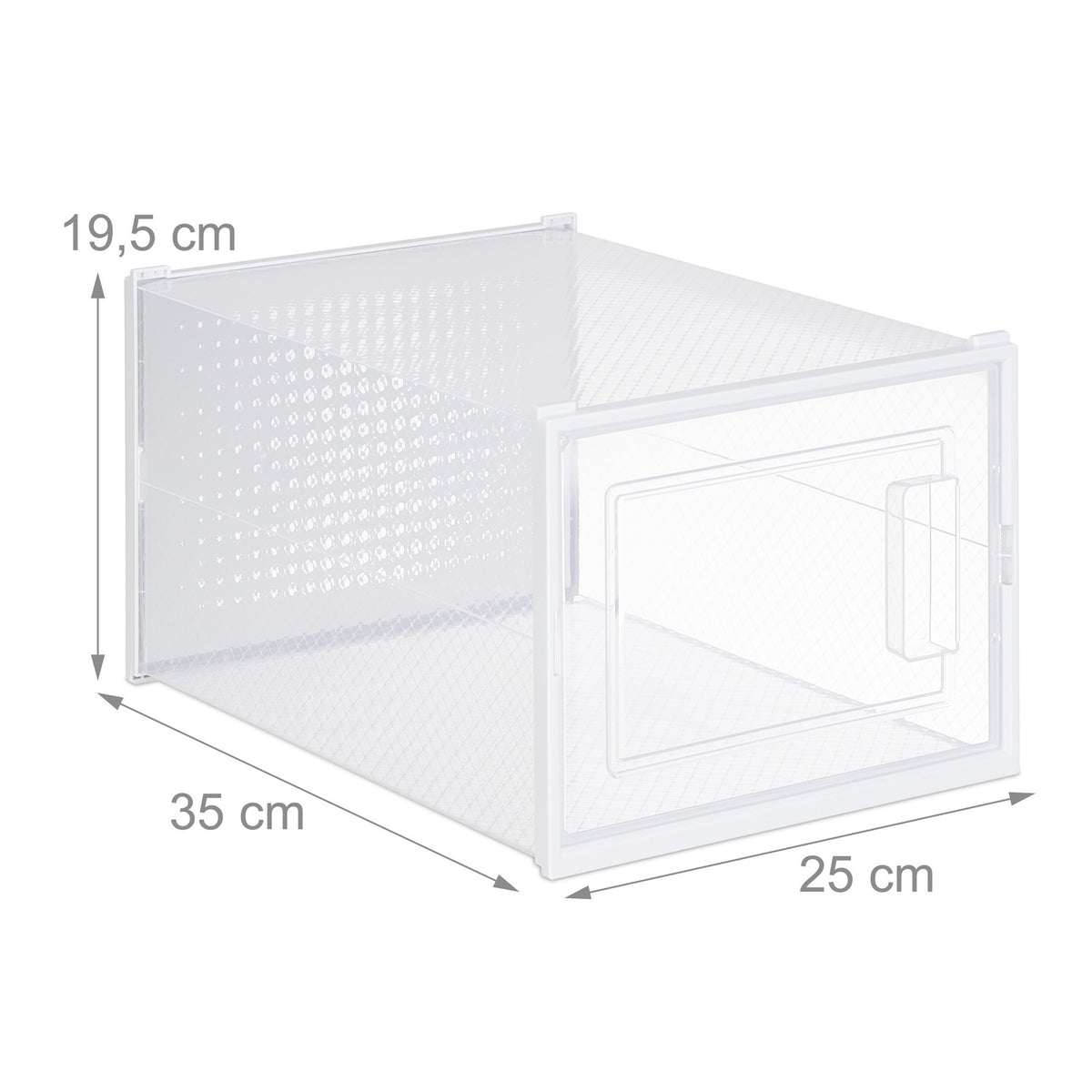 Transparent Shoe Storage Boxes, Set of 12