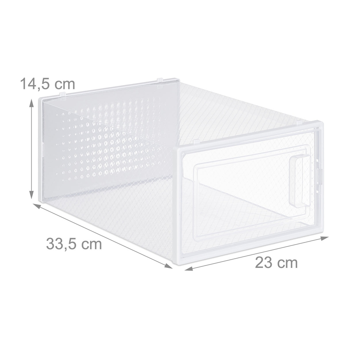Transparent Shoe Storage Boxes, Set of 12