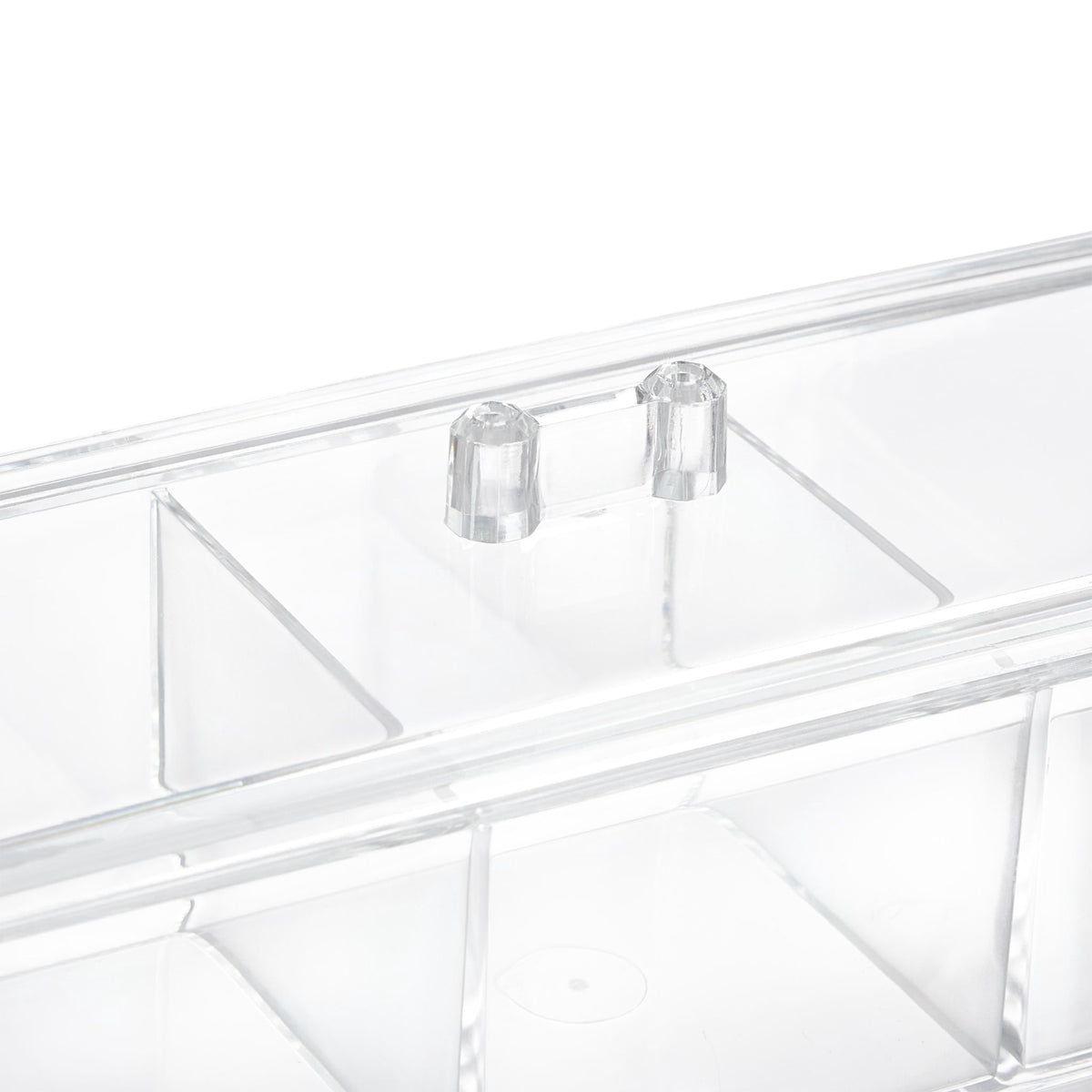Transparent tea box with 3 compartments
