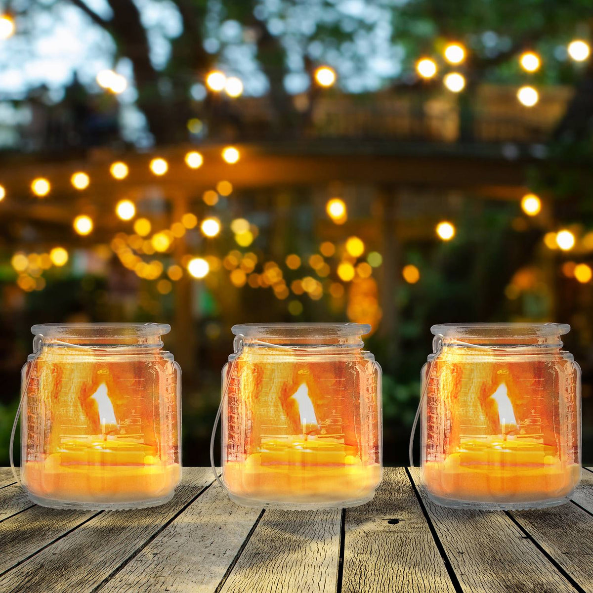 Transparent wind light set of 12