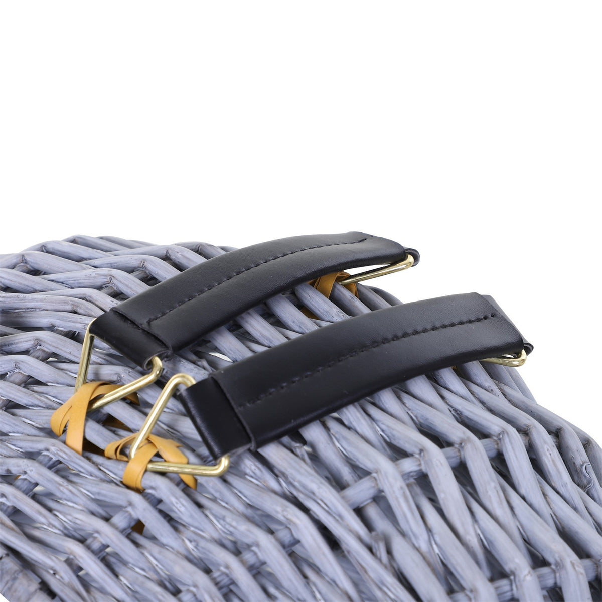 Transport Box For Cats And Dogs Wicker Basket Cave With Grid, Gray, 47X35X35 Cm