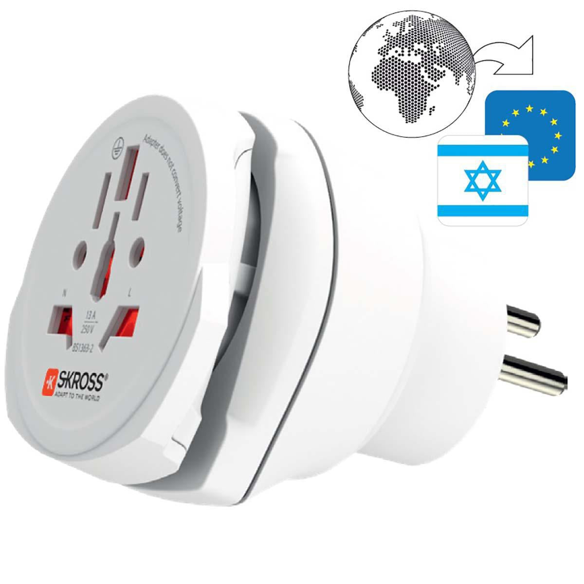 Travel Adapter Combo - World-to-Israel Grounded