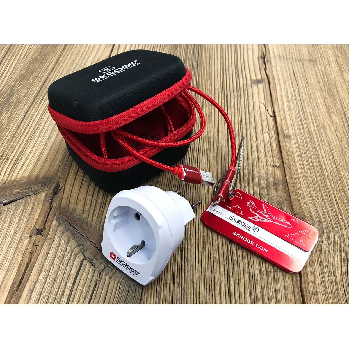 Travel Adapter Europe-to-Switzerland Grounded