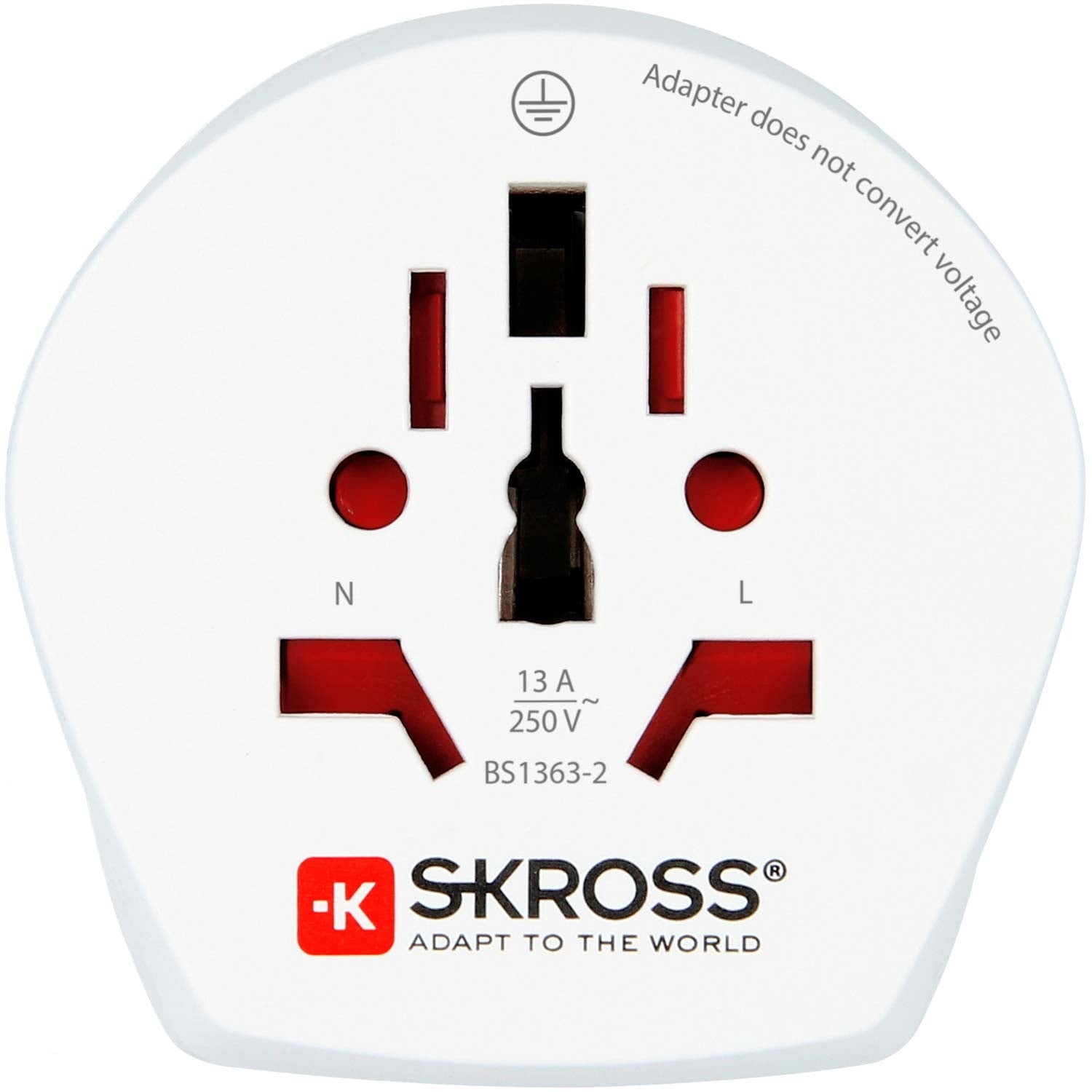 Travel adapter Combo World to Australia/China + Europe Grounded