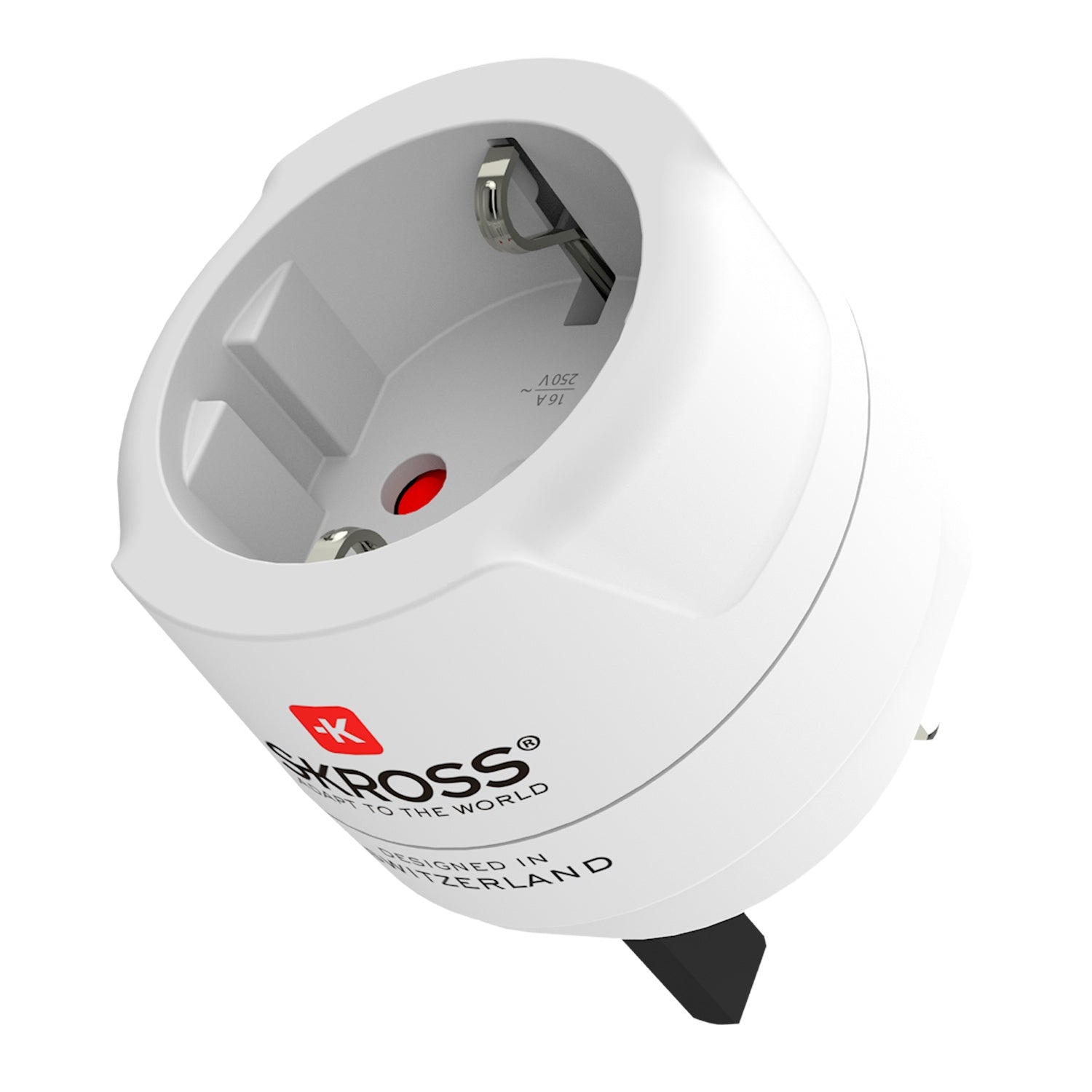 Travel adapter Europe to UK etc. Grounded