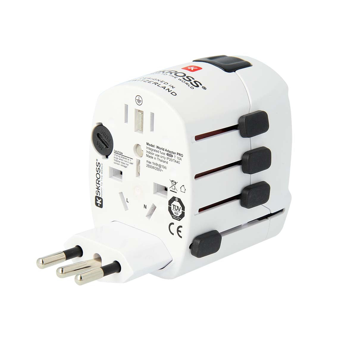 Travel adapter World PRO Grounded