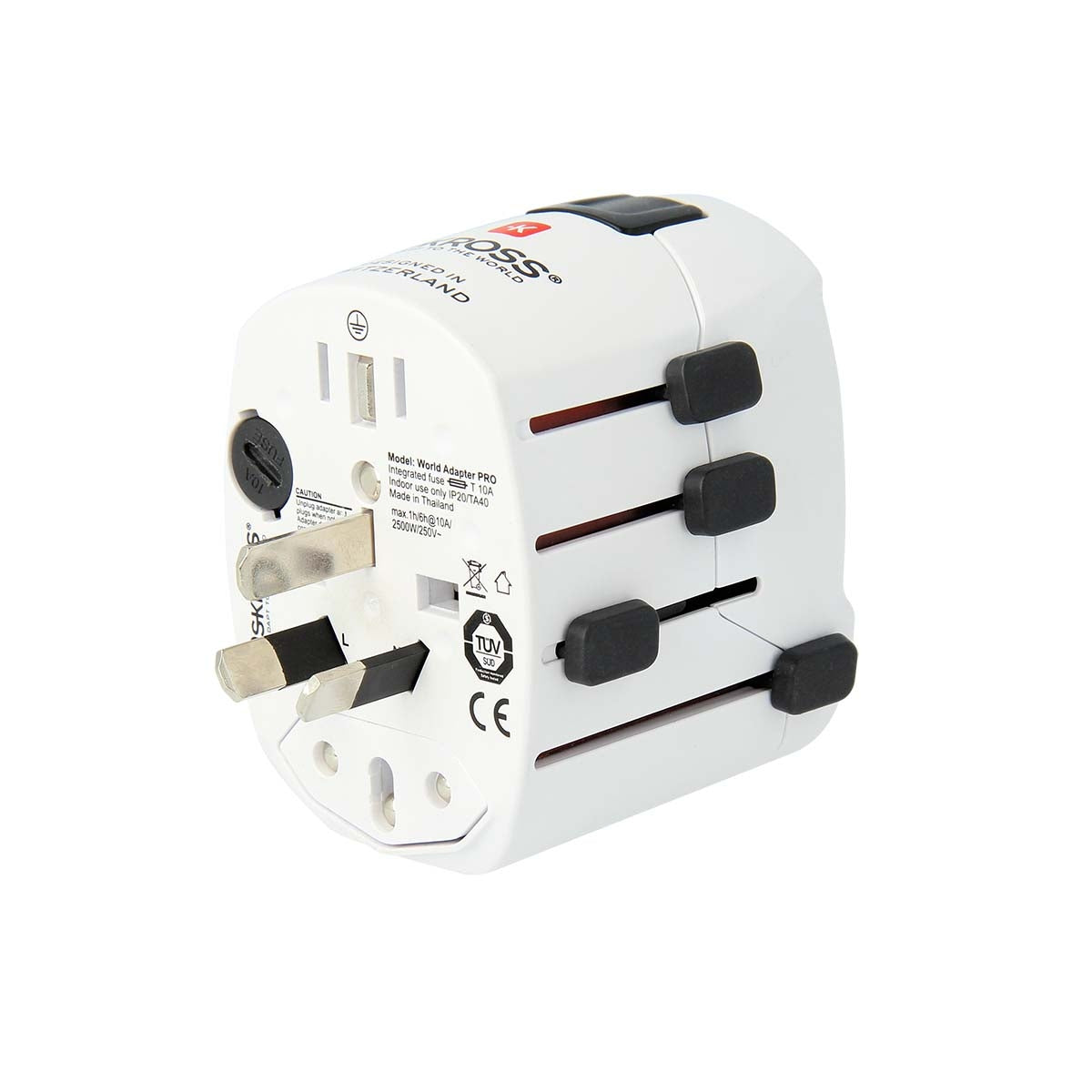 Travel adapter World PRO Grounded