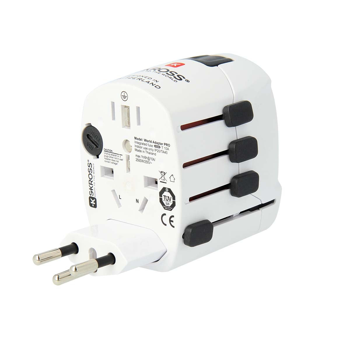 Travel adapter World PRO Grounded