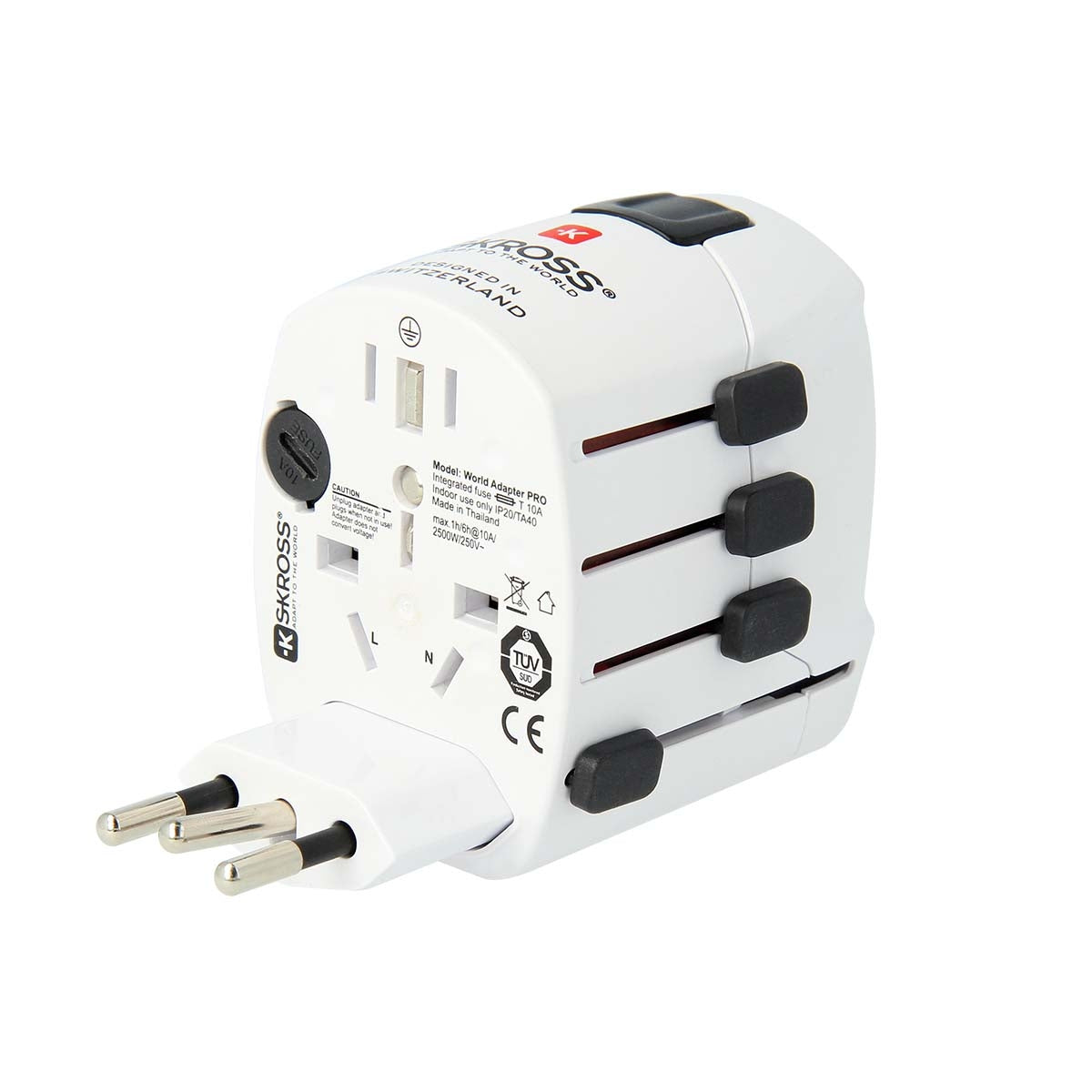 Travel adapter World PRO Grounded