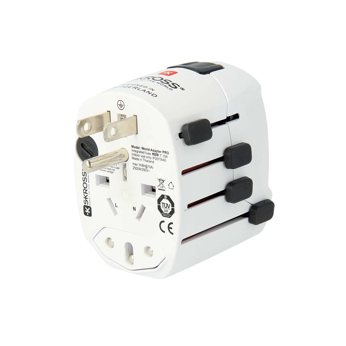 Travel adapter World PRO Grounded