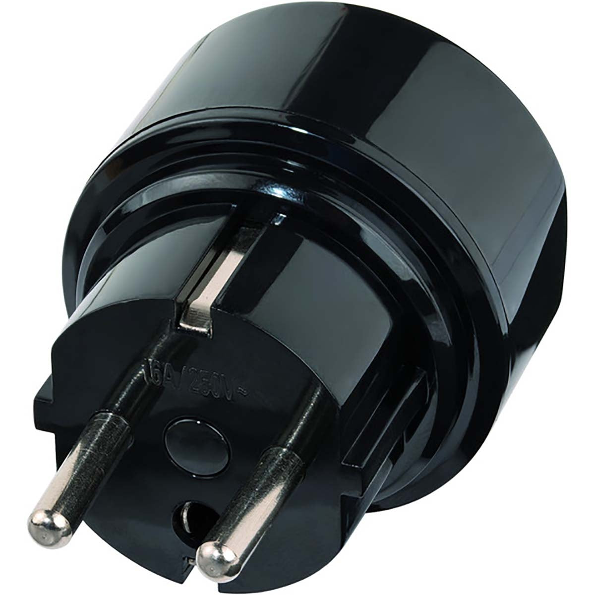 Travel plug / travel adapter (travel socket adapter for: Euro socket and Australia, China plug) black
