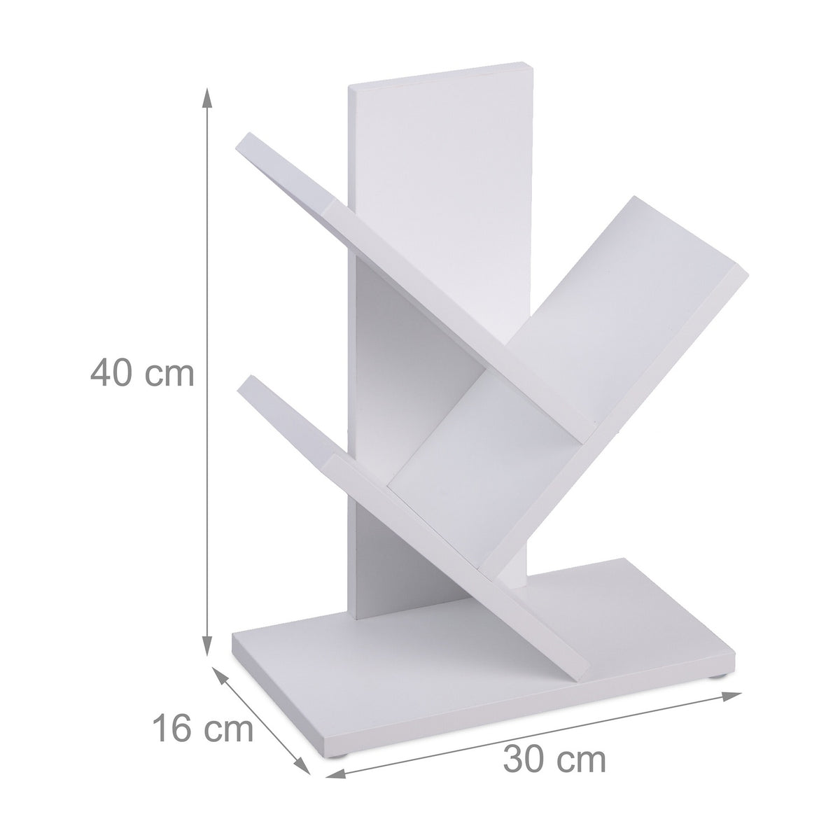 Tree Bookshelf, White – Modern Bookcase for Living Room