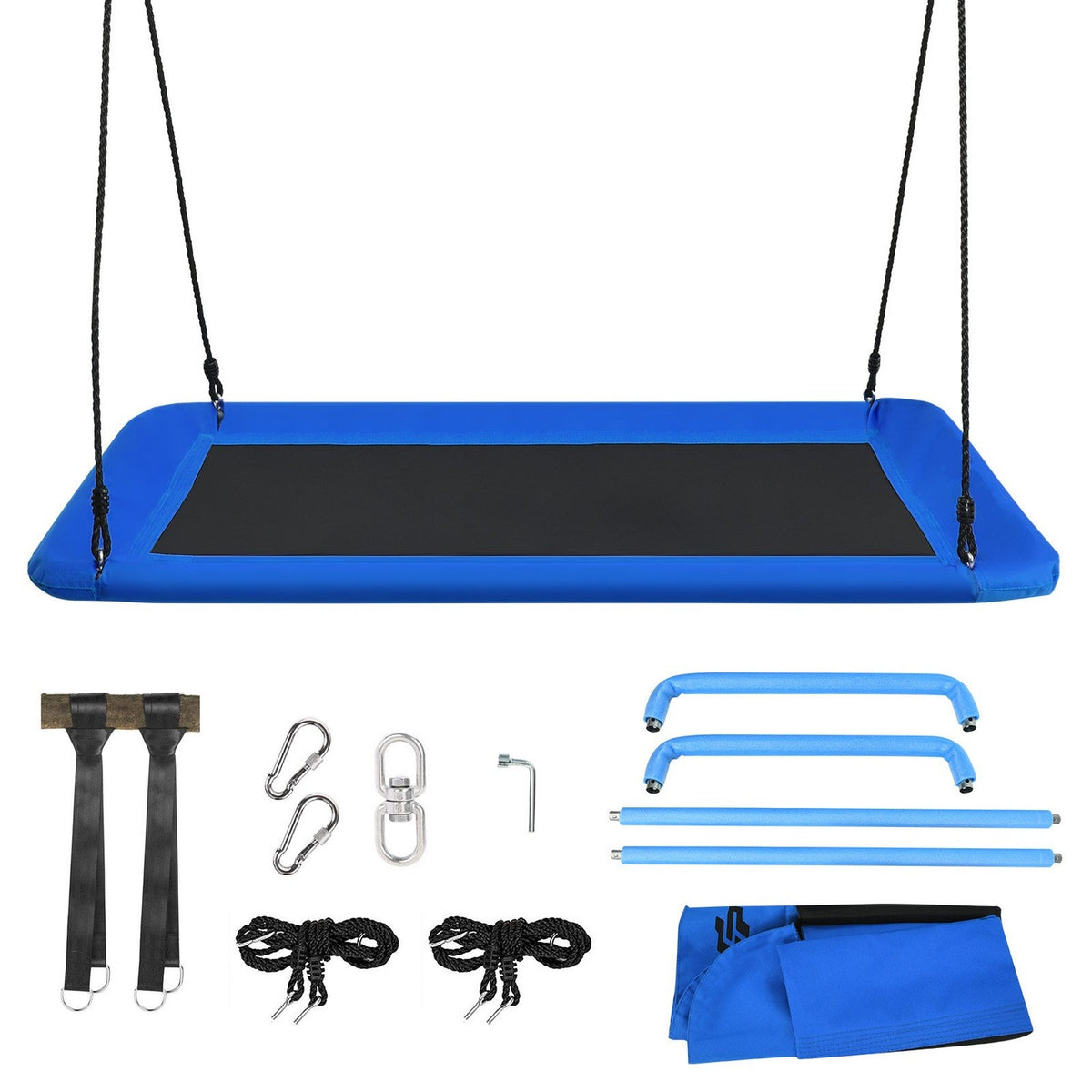 Tree Swing Swing for Children Indoor & Outdoor Tree Swing with Adjustable Ropes Blue