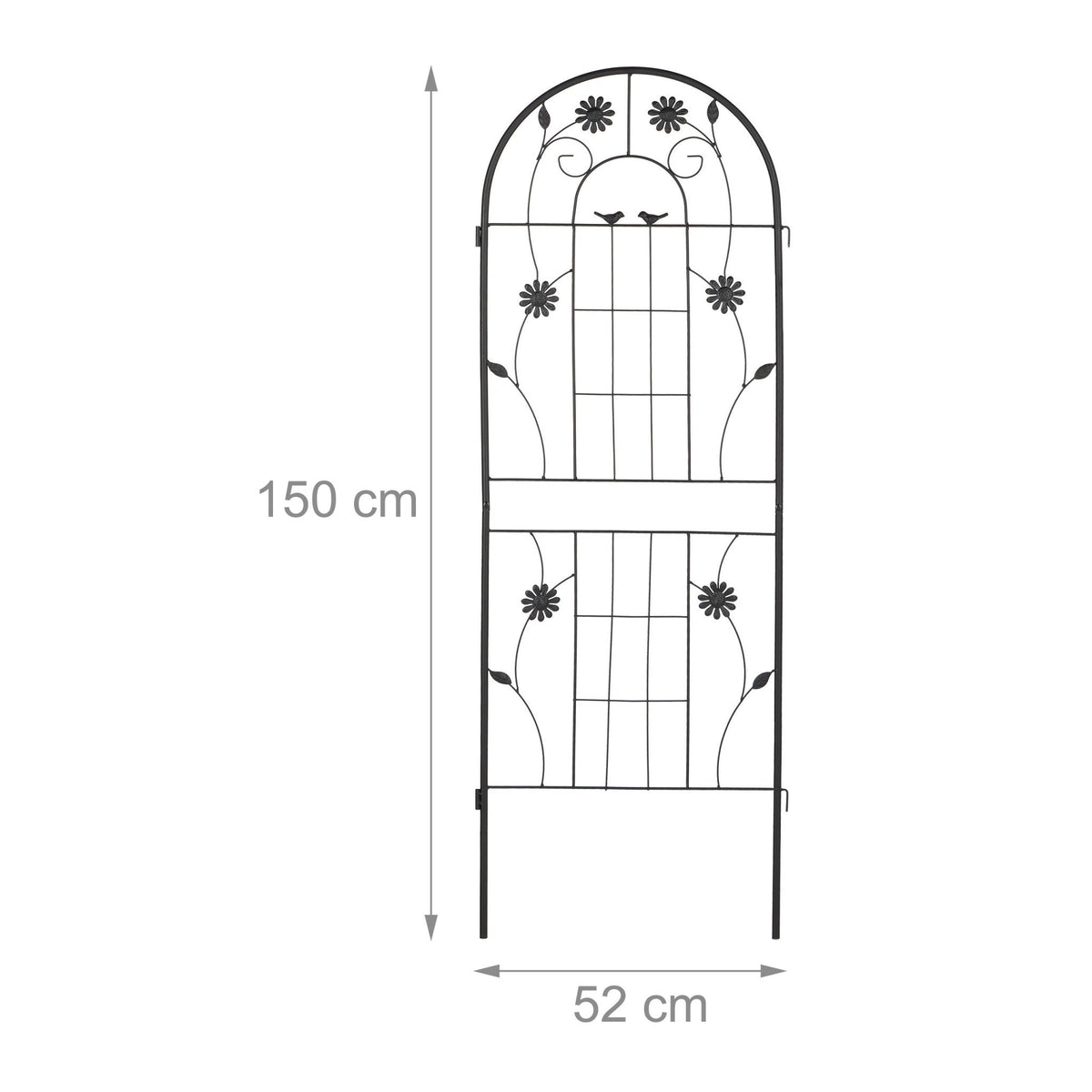 Trellis 150 cm set of 2 black