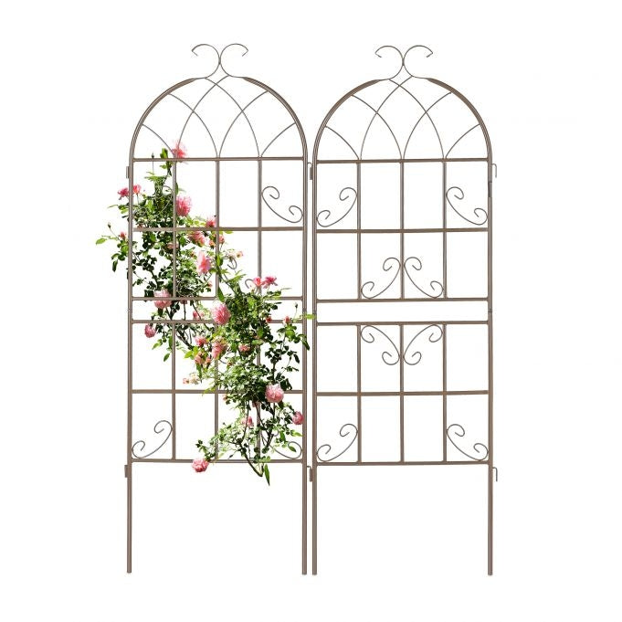 Trellis 150 cm set of 2 brown