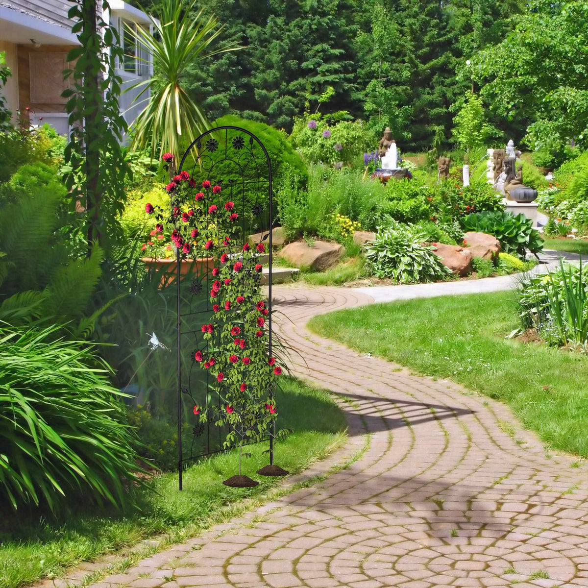 Trellis 180 cm set of 2 black
