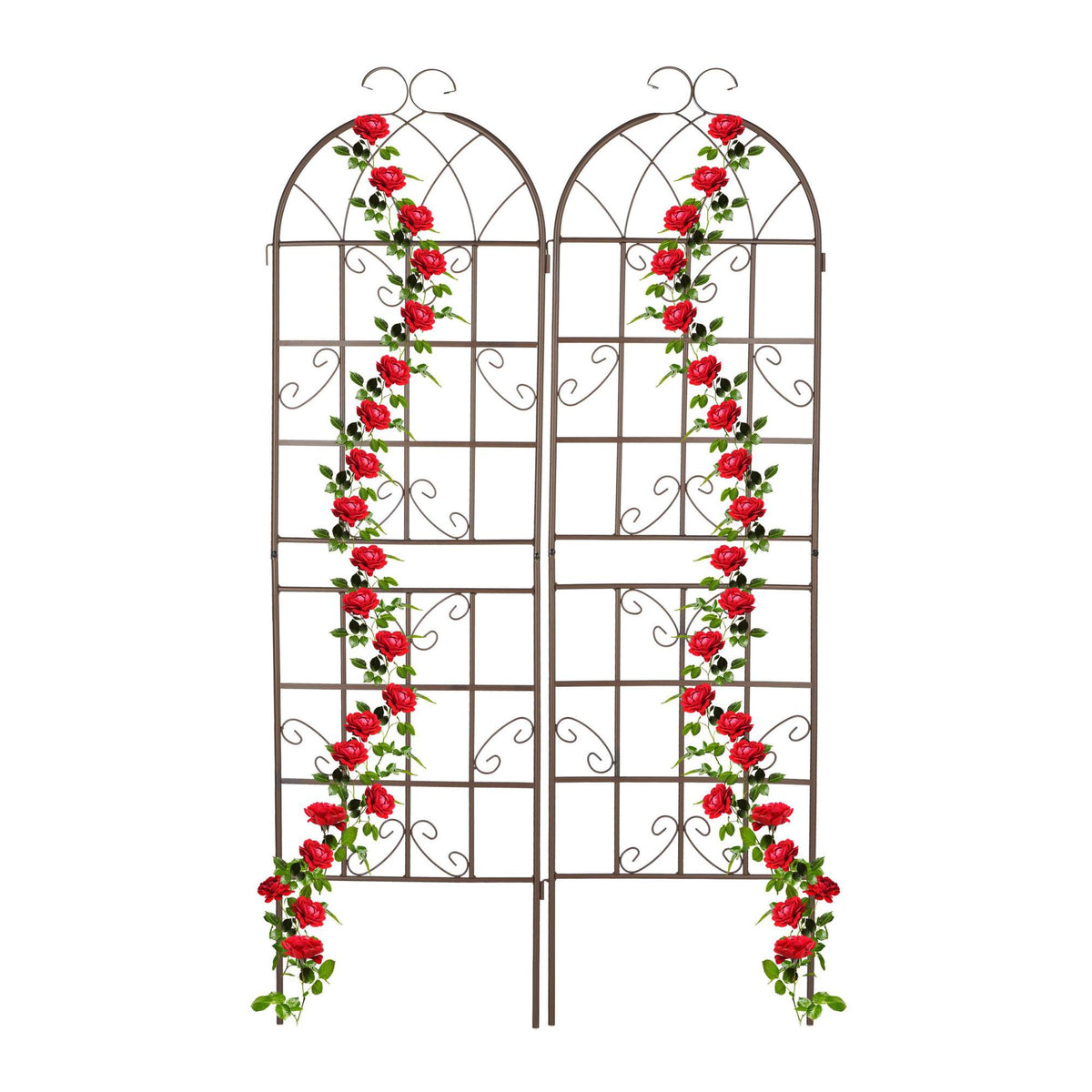Trellis 180 cm set of 2 brown