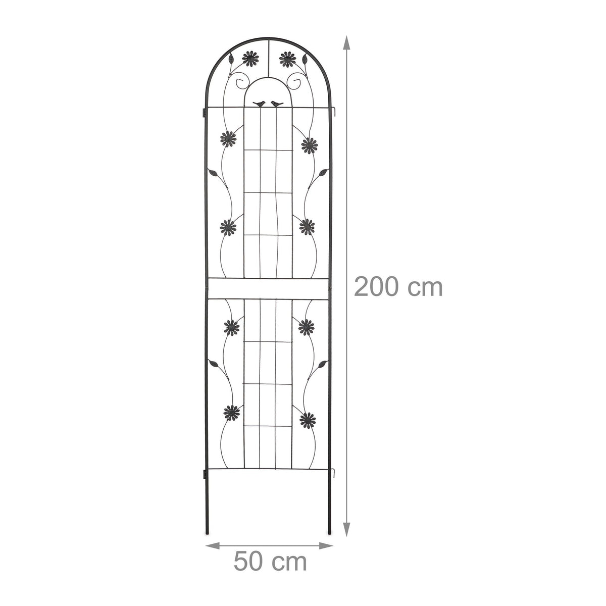 Trellis 200 cm set of 2 black