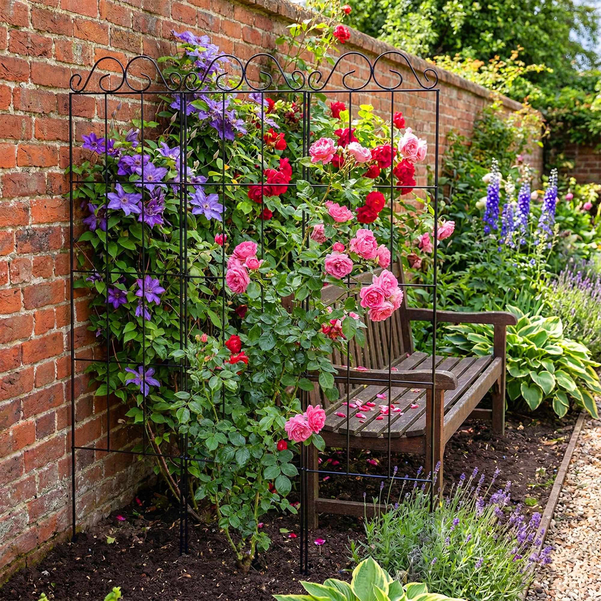 Trellis Set of 4 for Climbing Plants, Metal Support