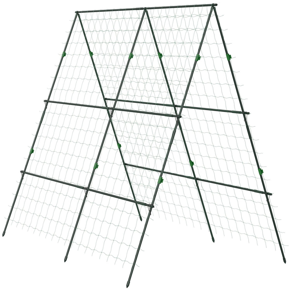 Trellis, Trellis, Adjustable Plant Trellis, Trellis, Plant Scaffolding with Net, for Garden, Steel Frame, Green, 180 x 100 x 180 cm