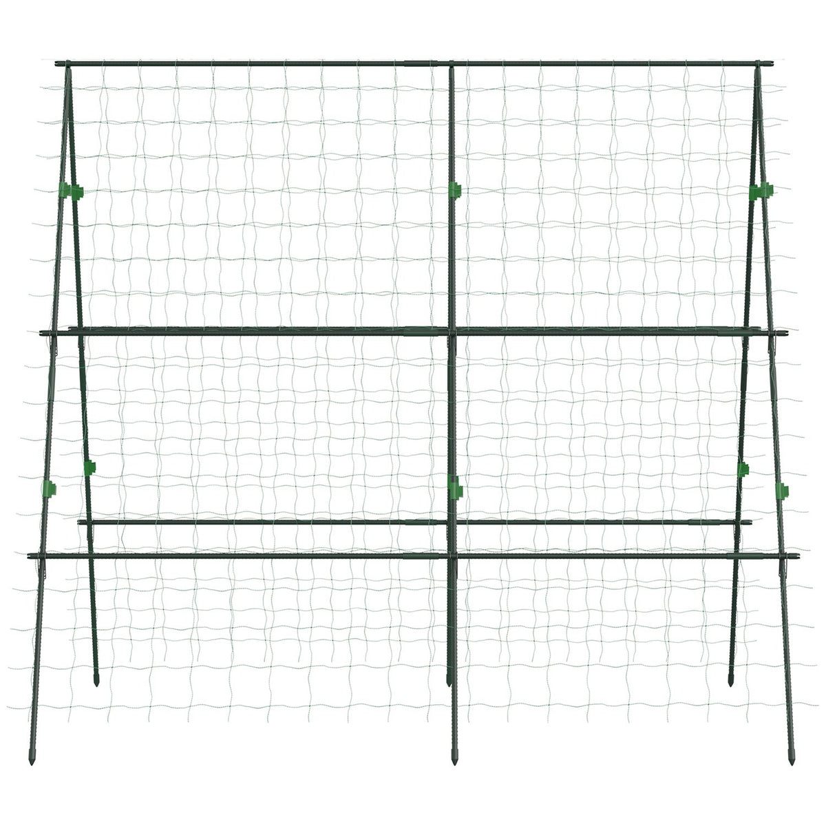 Trellis, Trellis, Adjustable Plant Trellis, Trellis, Plant Scaffolding with Net, for Garden, Steel Frame, Green, 180 x 100 x 180 cm