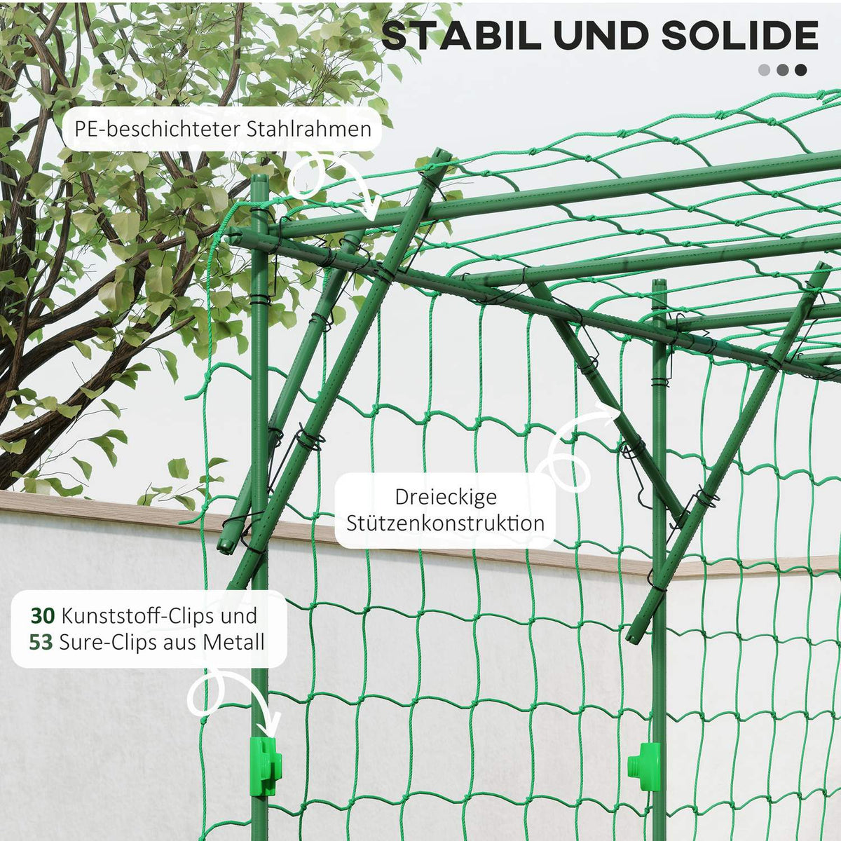 Trellis made of stainless steel trellis with triangular support design 223x223x223 cm rose arch for climbing plants garden trellis for houseplants plant trellis for vegetables flowers green