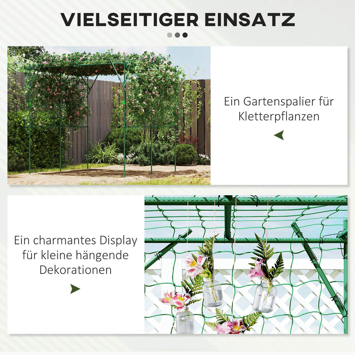 Trellis made of stainless steel trellis with triangular support design 223x223x223 cm rose arch for climbing plants garden trellis for houseplants plant trellis for vegetables flowers green