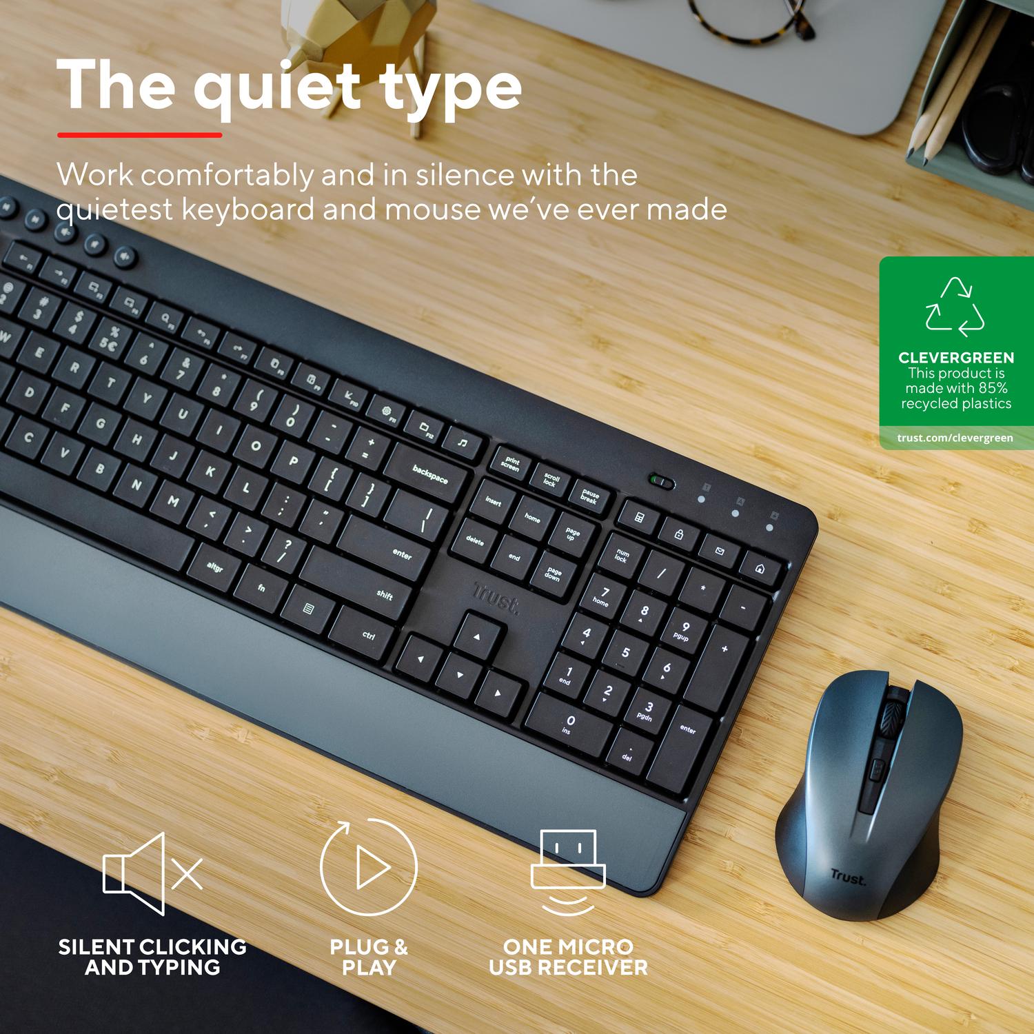 Trezo Wireless keyboard and mouse Eco design