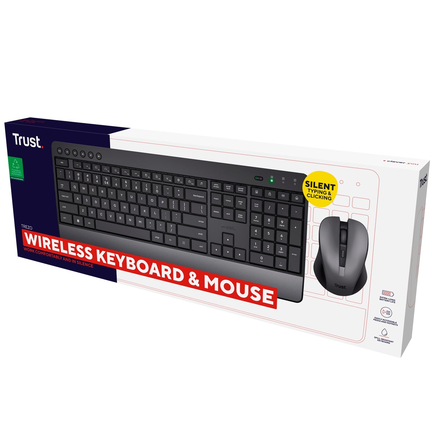 Trezo Wireless keyboard and mouse Eco design
