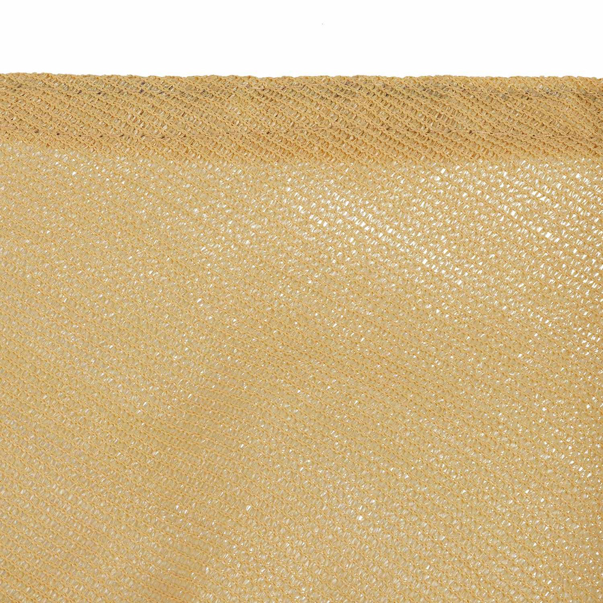 Triangular sand-coloured polyethylene sun sail