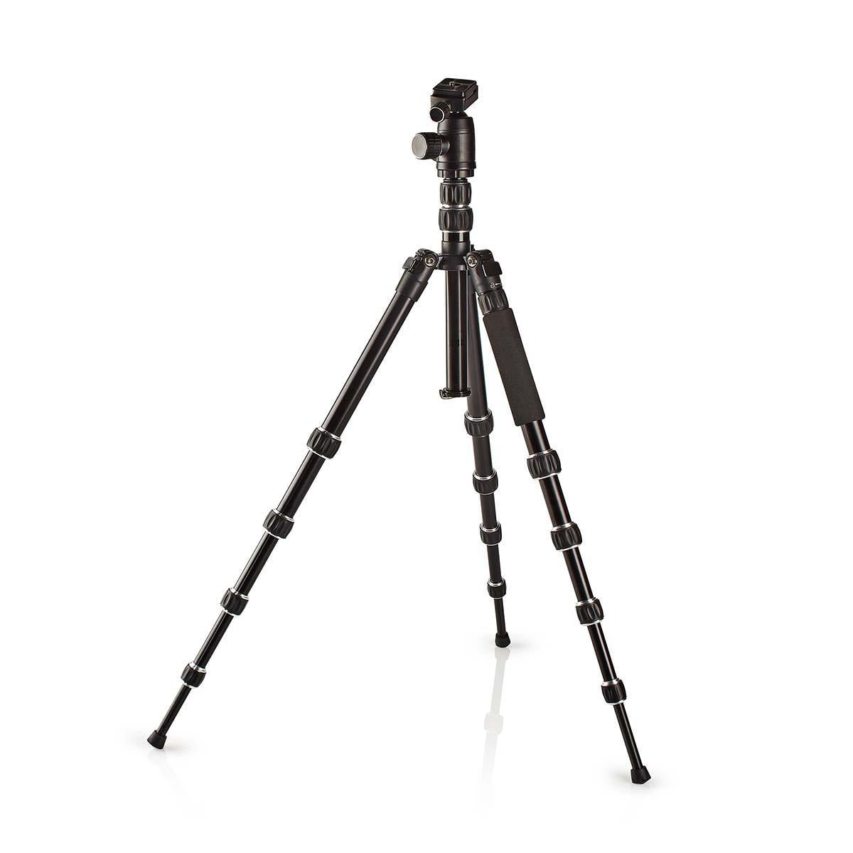 Tripod | Maximum load capacity: 3.0 kg | Minimum working height: 17.5 cm | Maximum working height: 145.0 cm | 3 Segments | Ball Head | Travel bag included | Reversible center column | ABS / Aluminium | Black