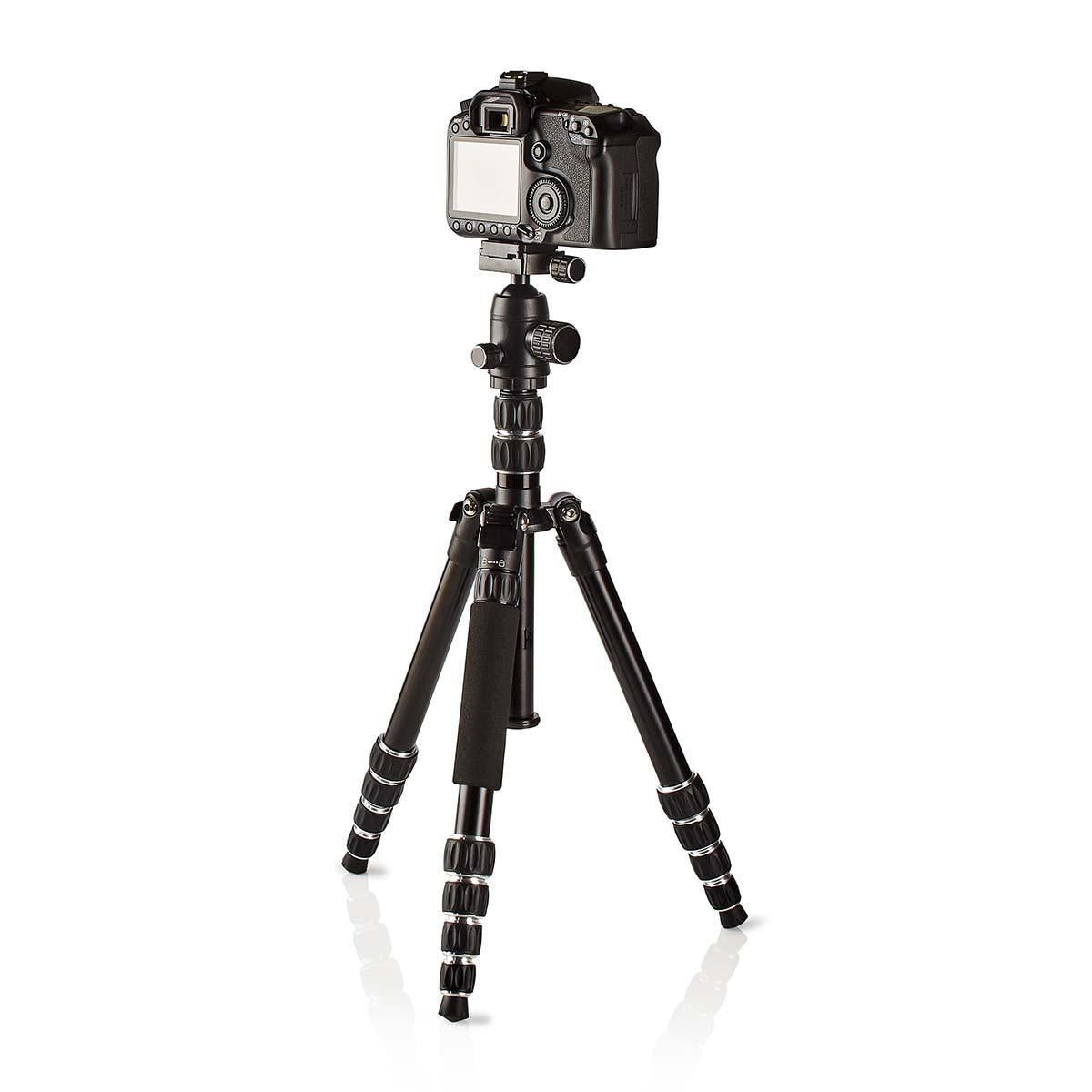 Tripod | Maximum load capacity: 3.0 kg | Minimum working height: 17.5 cm | Maximum working height: 145.0 cm | 3 Segments | Ball Head | Travel bag included | Reversible center column | ABS / Aluminium | Black