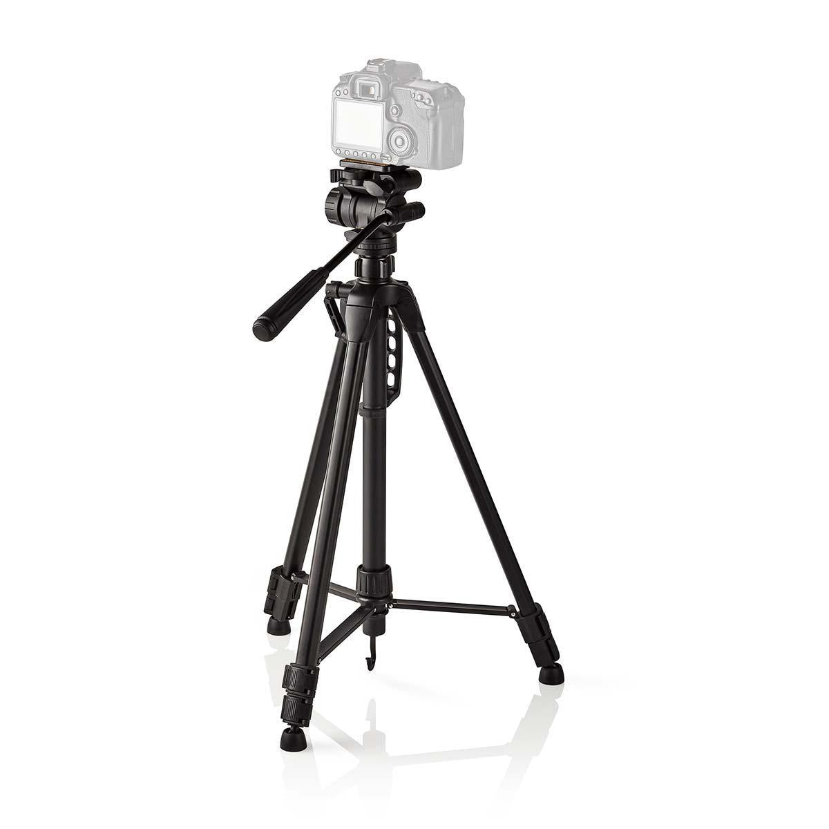 Tripod | Maximum load capacity: 3.0 kg | Minimum working height: 60.0 cm | Maximum working height: 165.0 cm | 3 Segment | Pan & Tilt | Suitcase included | Self-adjusting feet | ABS / Aluminum | Black