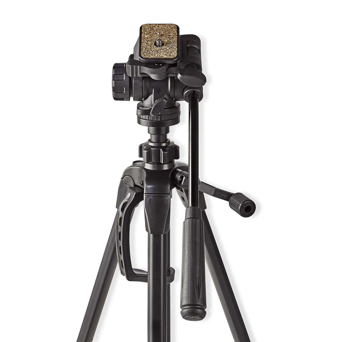 Tripod | Maximum load capacity: 3.0 kg | Minimum working height: 60.0 cm | Maximum working height: 165.0 cm | 3 Segment | Pan & Tilt | Suitcase included | Self-adjusting feet | ABS / Aluminum | Black