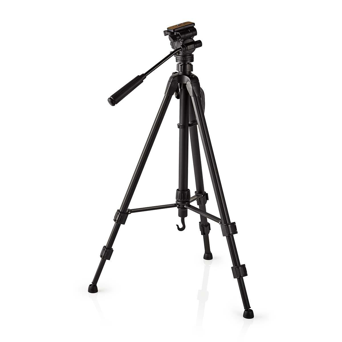 Tripod | Maximum load capacity: 3.0 kg | Minimum working height: 60.0 cm | Maximum working height: 165.0 cm | 3 Segment | Pan & Tilt | Suitcase included | Self-adjusting feet | ABS / Aluminum | Black