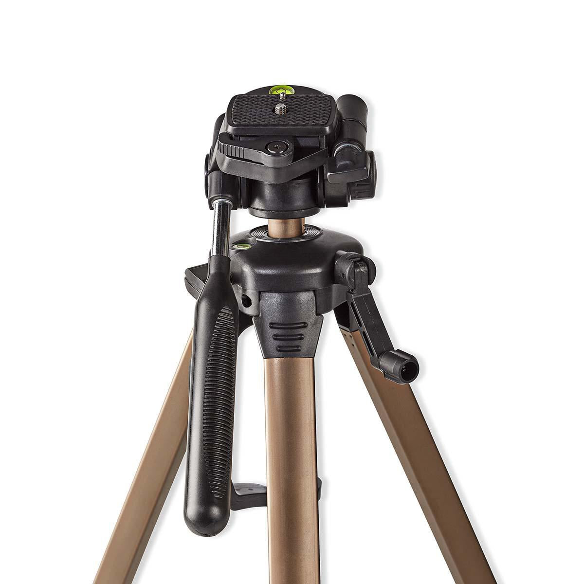 Tripod | Maximum load capacity: 4.0 kg | Minimum working height: 62.5 cm | Maximum working height: 163.0 cm | 3 Segment | Pan & Tilt | Suitcase included | Self-adjusting feet | ABS / Aluminum | Bronze / Black