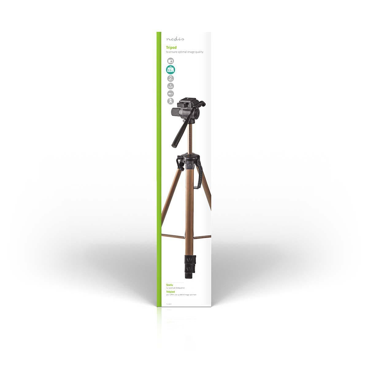 Tripod | Maximum load capacity: 4.0 kg | Minimum working height: 64.0 cm | Maximum working height: 161.0 cm | 2 Segment | Pan & Tilt | Suitcase included | ABS / Aluminum | Bronze / Black