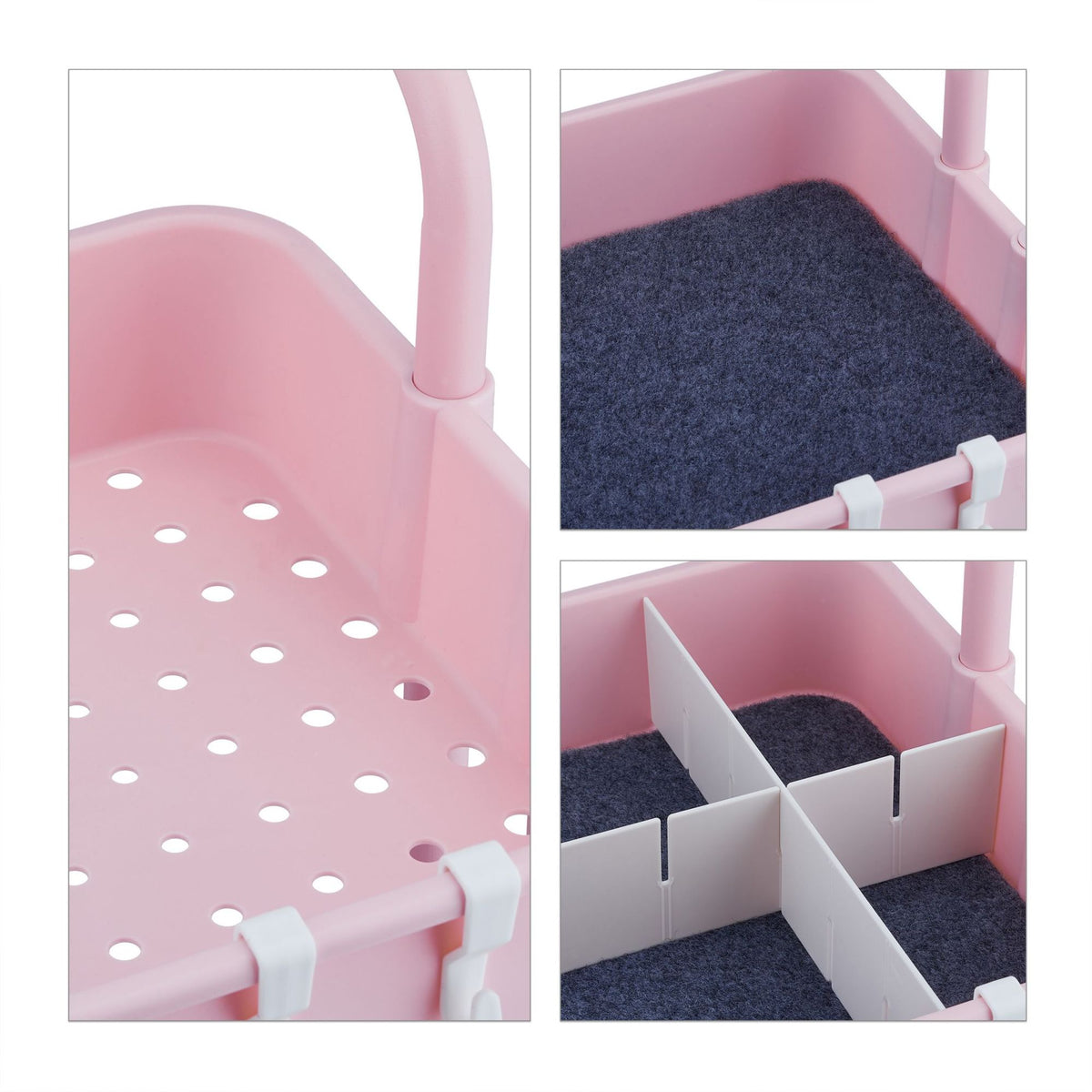 Trolley with 3 shelves