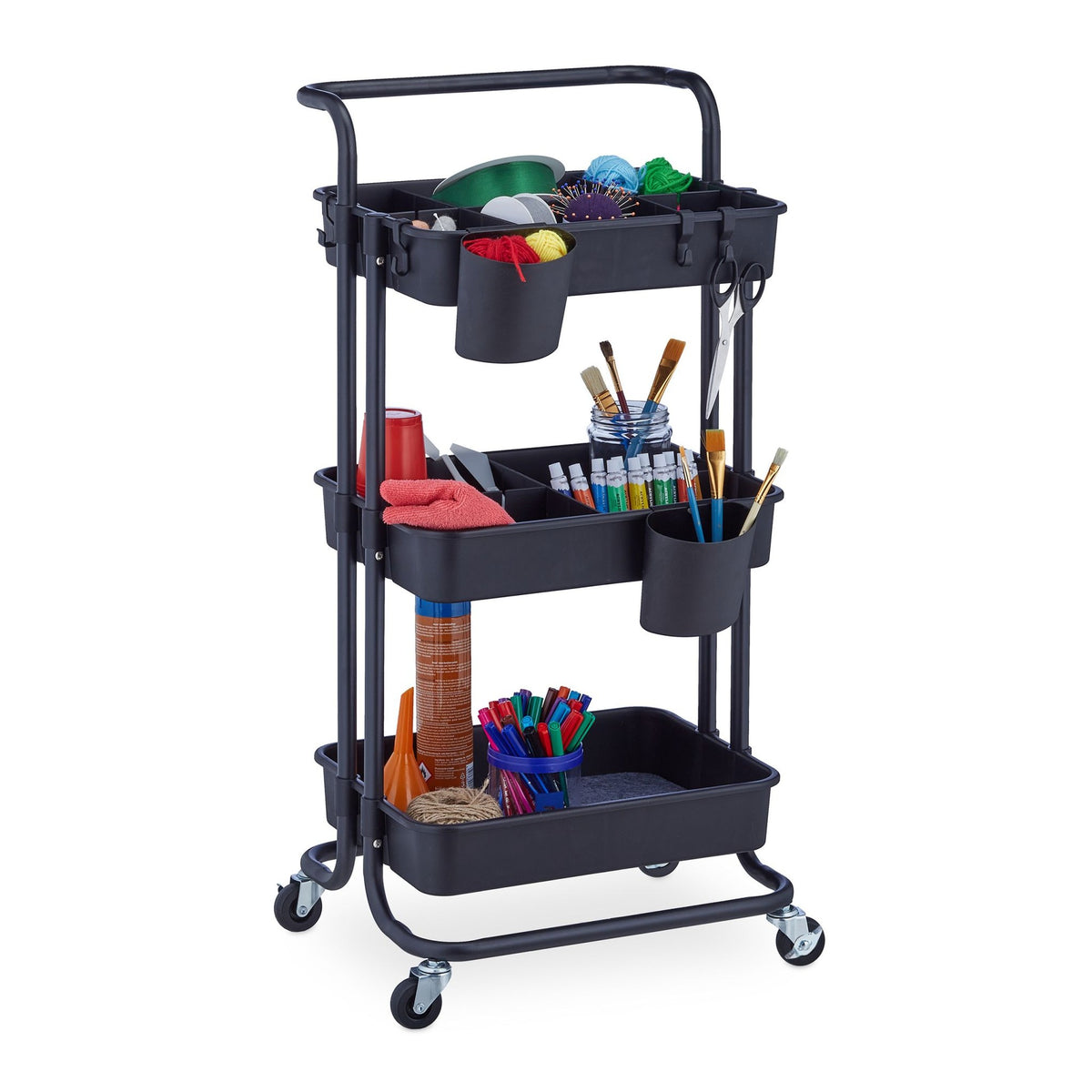 Trolley with 3 shelves