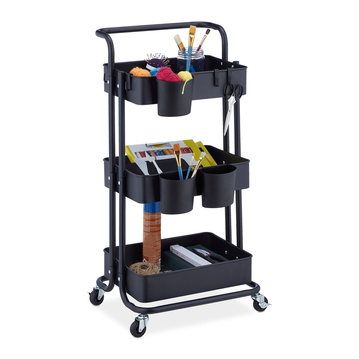 Trolley with 3 shelves
