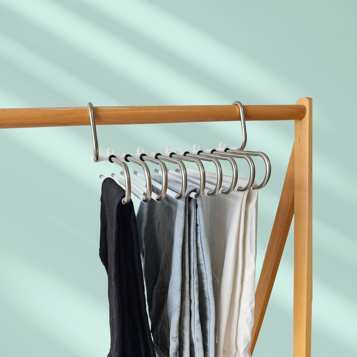 Trouser Hangers, Non-Slip, Space-Saving, 2 Pack