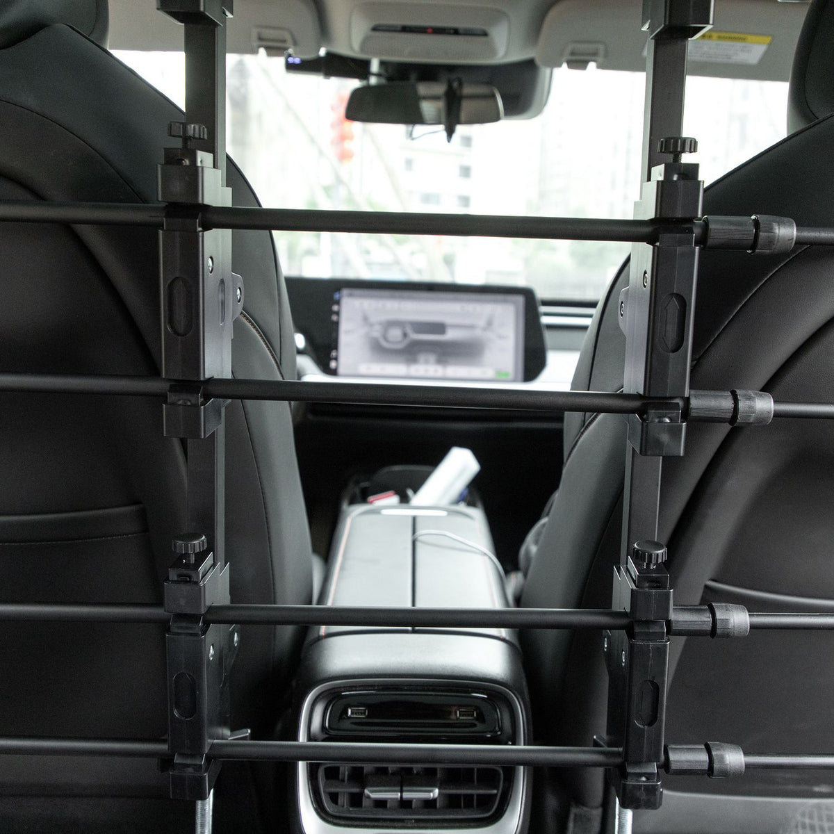 Trunk Divider Adjustable Universal Car Divider Steel 89-150X76-124Cm