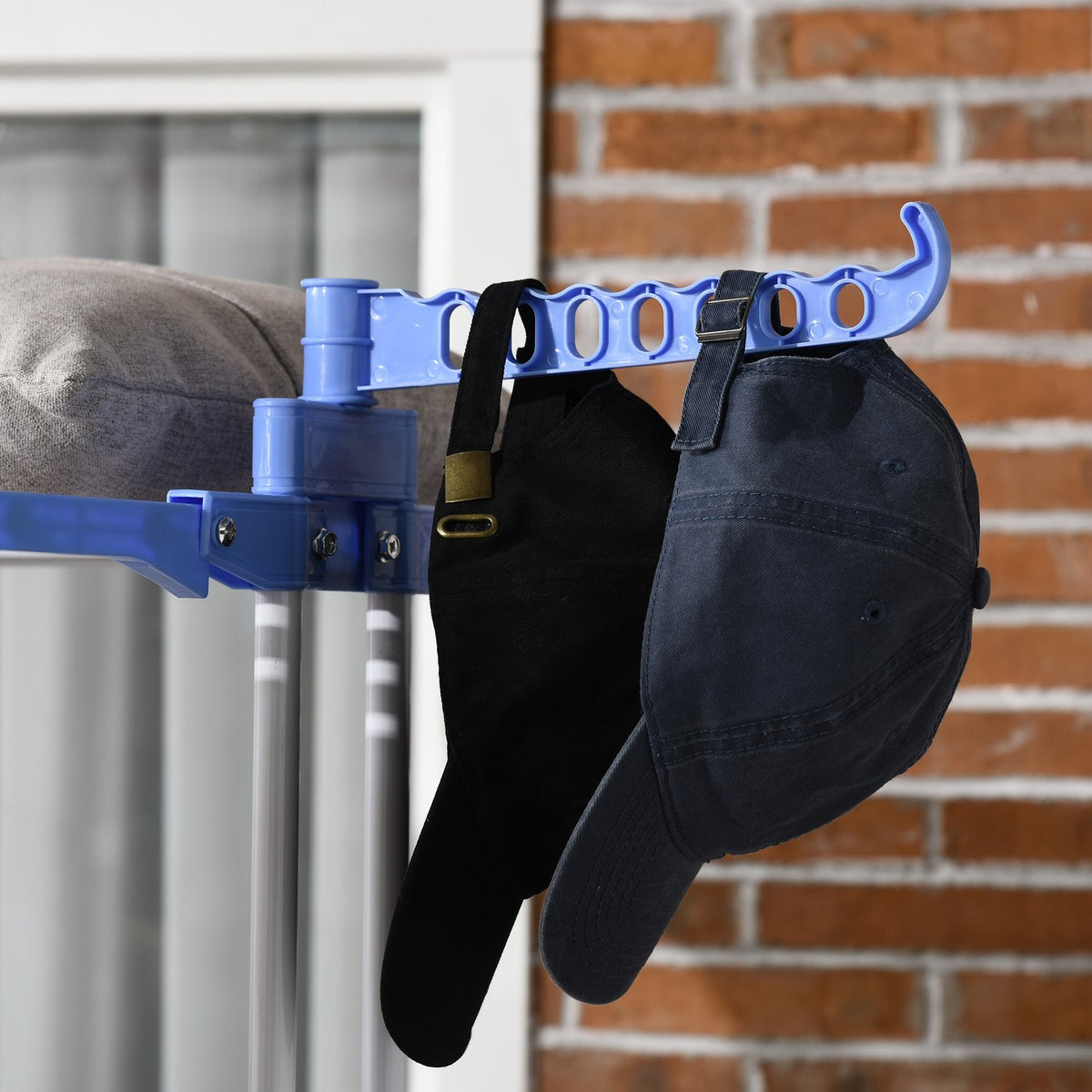 Tumble Dryer Tower Clothes Airer With Wheels, Clothes Airer With 4 Levels, Stand Dryer, Extendable Laundry Tower For Indoor And Outdoor Use, Steel Blue