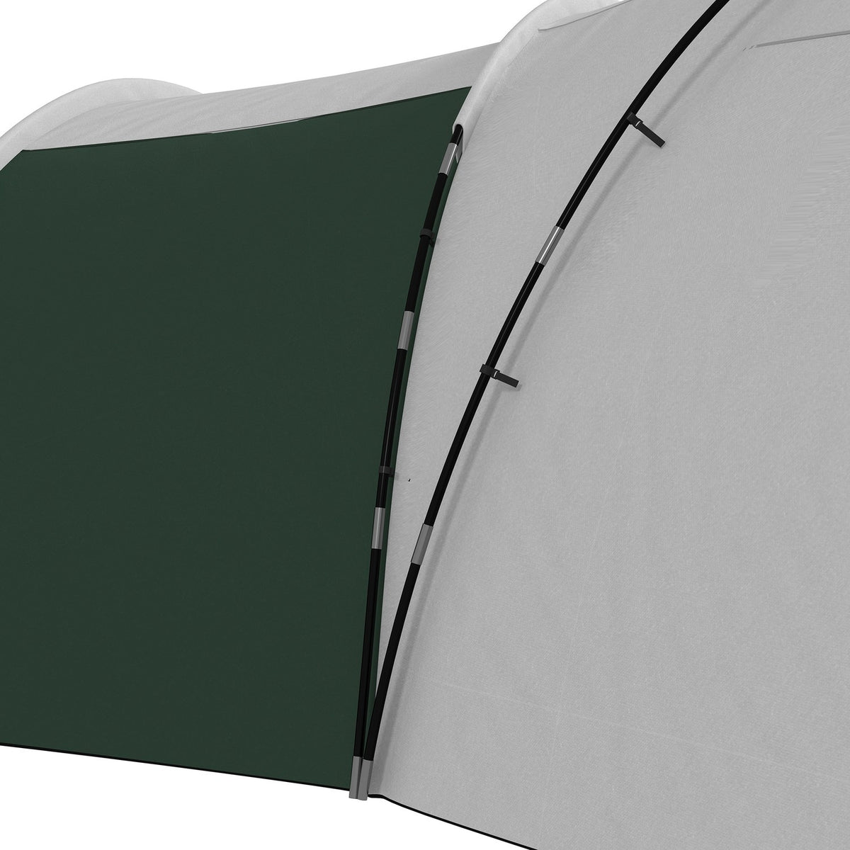 Tunnel Tent, Camping Tent for 6-9 Persons, Family Tent with 3 Bedrooms, Living Room, Porch, Carry Bag, 2000mm Water Resistant Oxford, for Garden, Green
