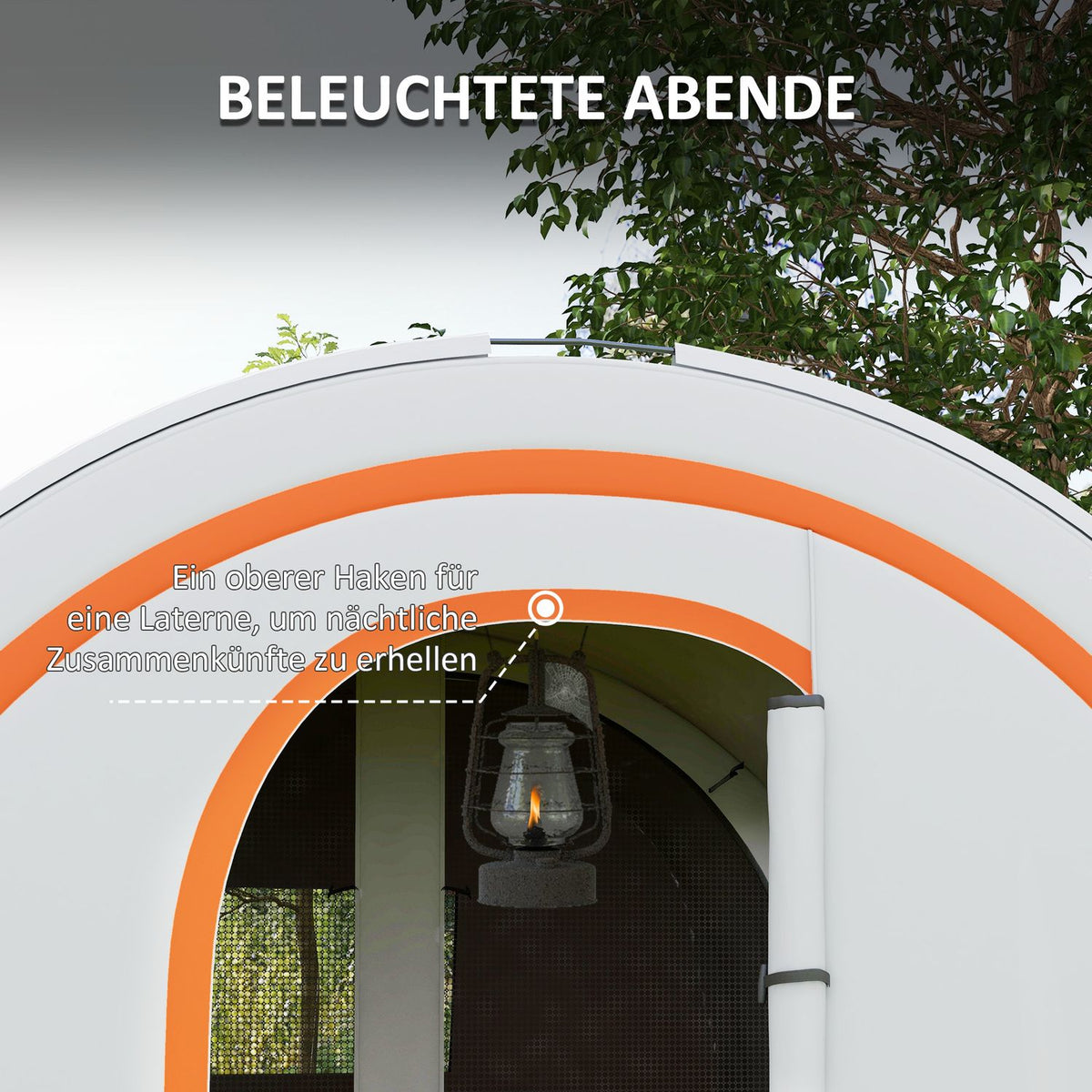 Tunnel tent, camping tent for 6 people, with 2 rooms, light hook, group tent with carry bag, 3000mm water-repellent family tent, for garden, campsite, cream white |