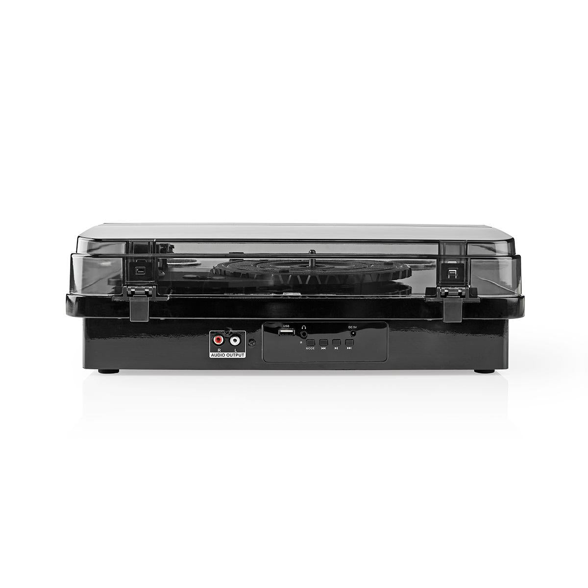 Turntable | 33 / 45 / 78 rpm | Belt Drive | 1x Stereo RCA | Bluetooth® | 18 W | Built-in (pre) amplifier | MP3 conversion | ABS / MDF | Black
