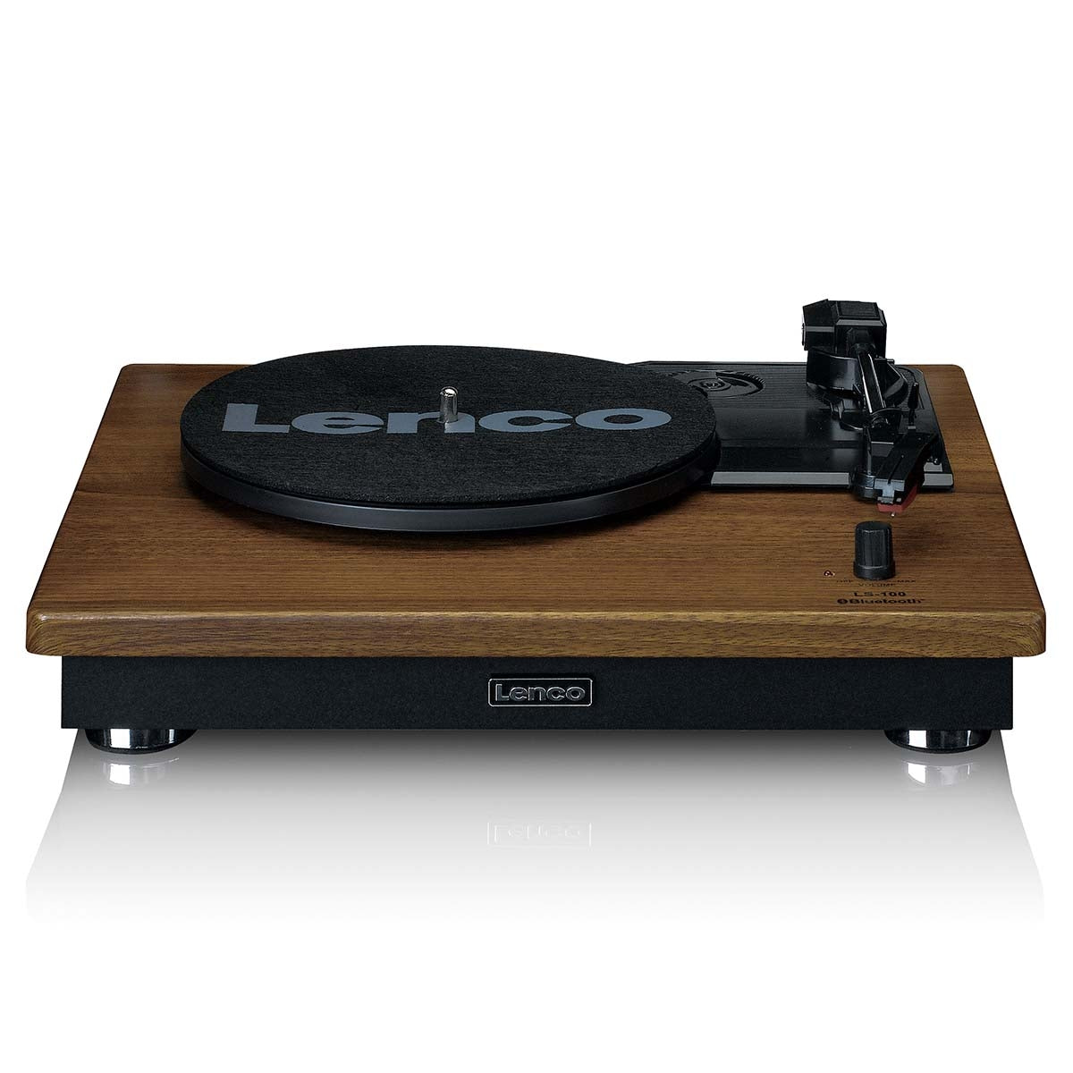 Turntable with Bluetooth reception and two wooden speakers