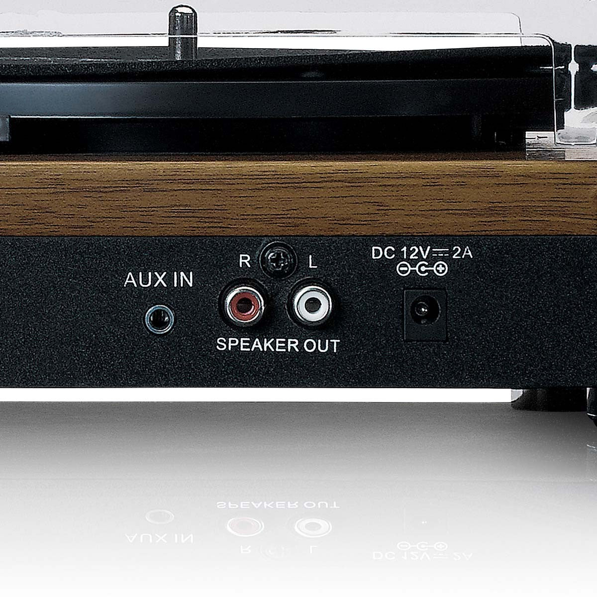 Turntable with Bluetooth reception and two wooden speakers